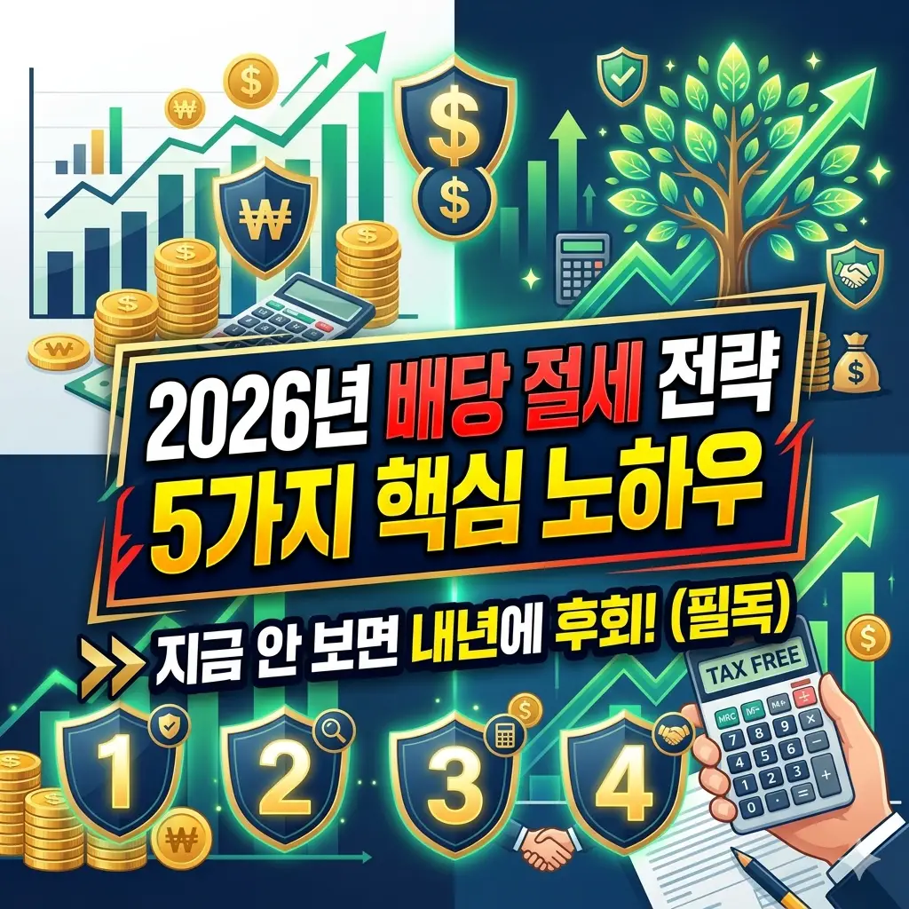 2026년 배당 절세 전략 5가지 핵심 노하우를 소개하는 재테크 금융 정보 썸네일