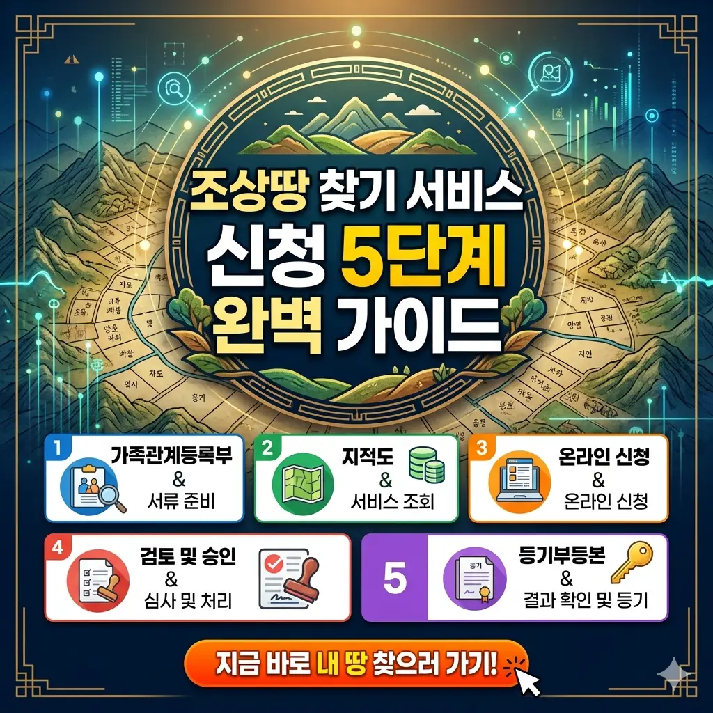 조상땅 찾기 서비스 신청 5단계 절차를 완벽하게 정리한 부동산 상속 정보 썸네일