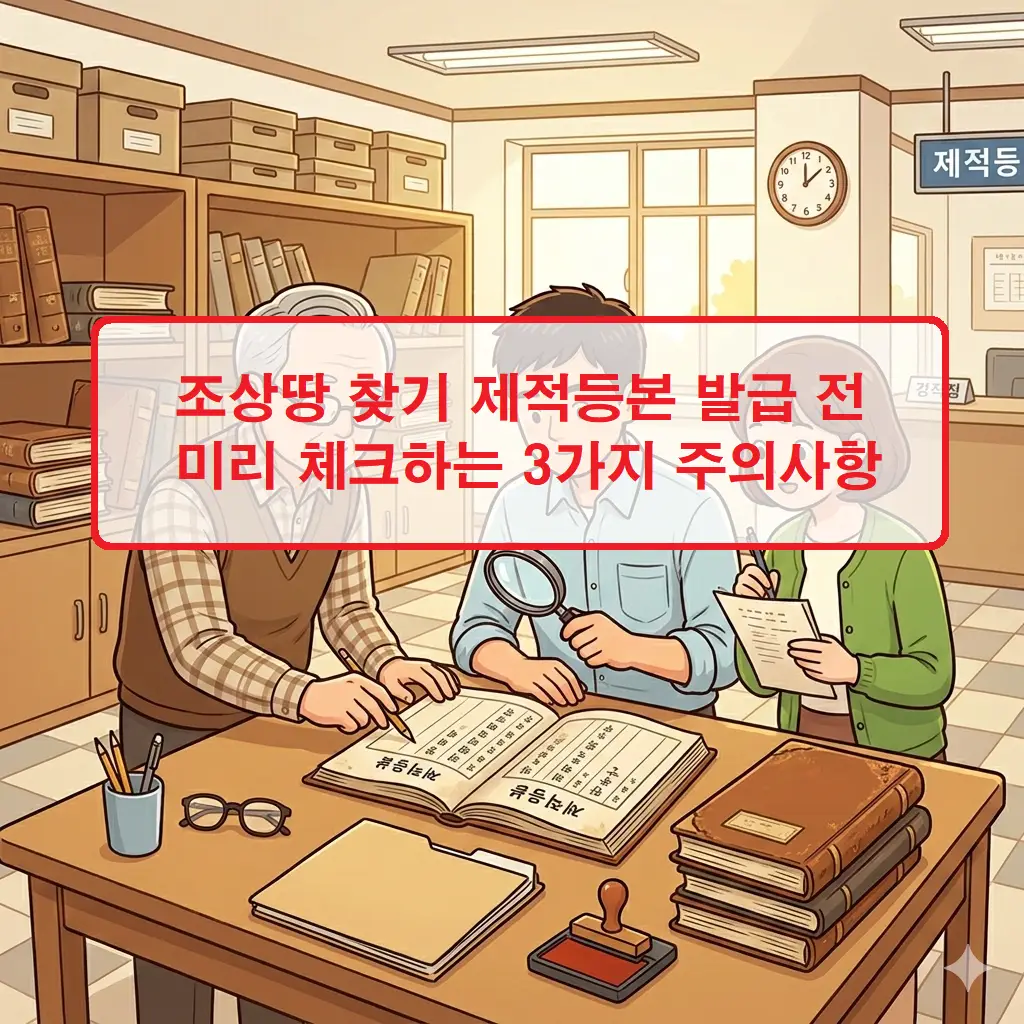 조상땅 찾기 제적등본 신청 전 확인해야 할 필수 체크리스트와 행정 절차 안내 이미지