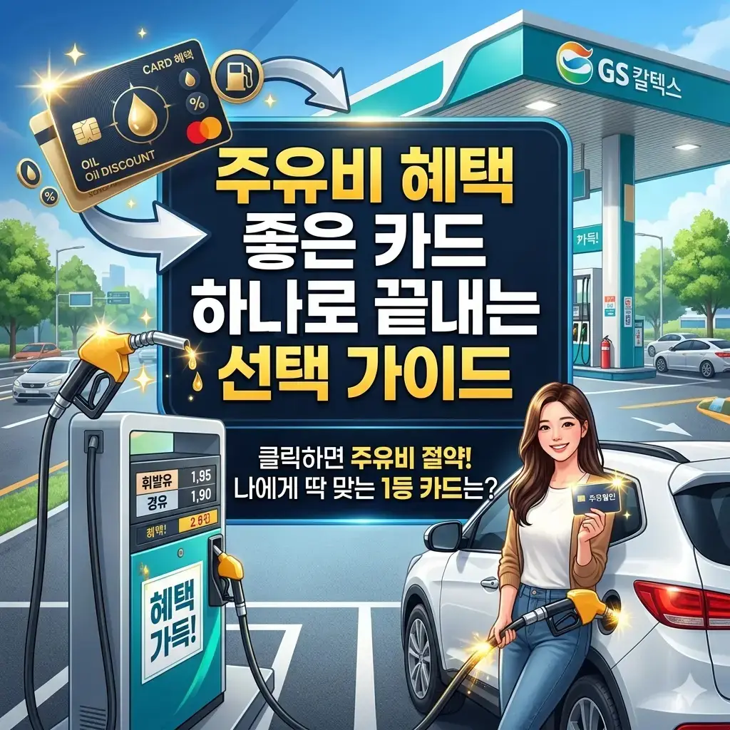 주유비 혜택 좋은 카드를 한눈에 비교 정리한 금융 정보 썸네일