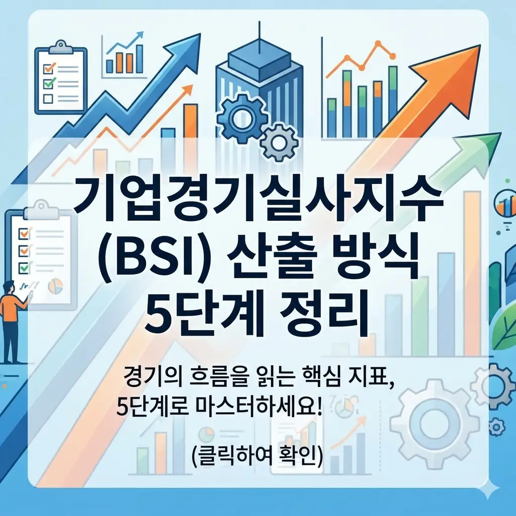 기업경기실사지수 산출 방식을 5단계로 정리한 경제 지표 정보 썸네일