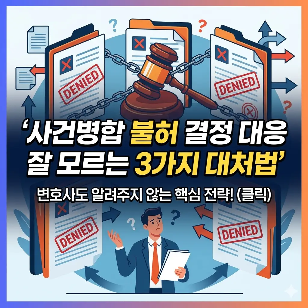 사건병합 불허 결정 대응 방법 3가지를 정리한 법률 정보 썸네일