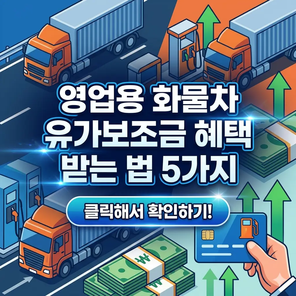 영업용 화물차 유가보조금 혜택 받는 방법 5가지를 안내하는 정책 정보 썸네일