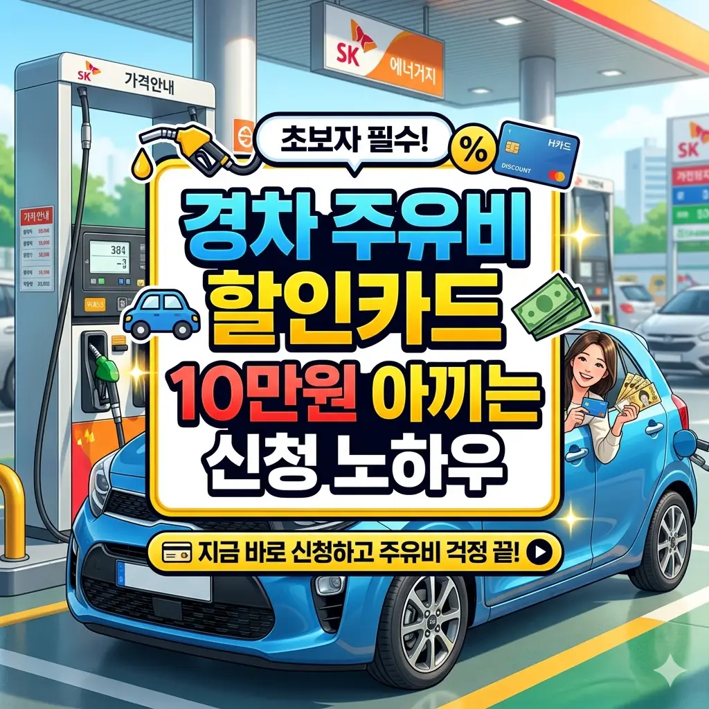 경차 주유비 할인카드로 월 10만원을 아끼는 신청 노하우를 소개하는 자동차 생활 정보 썸네일