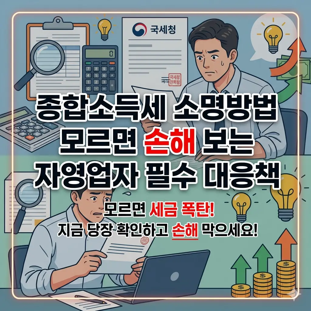 종합소득세 소명방법을 몰라 손해 보는 자영업자를 위한 필수 대응책을 안내하는 세무 정보 썸네일
