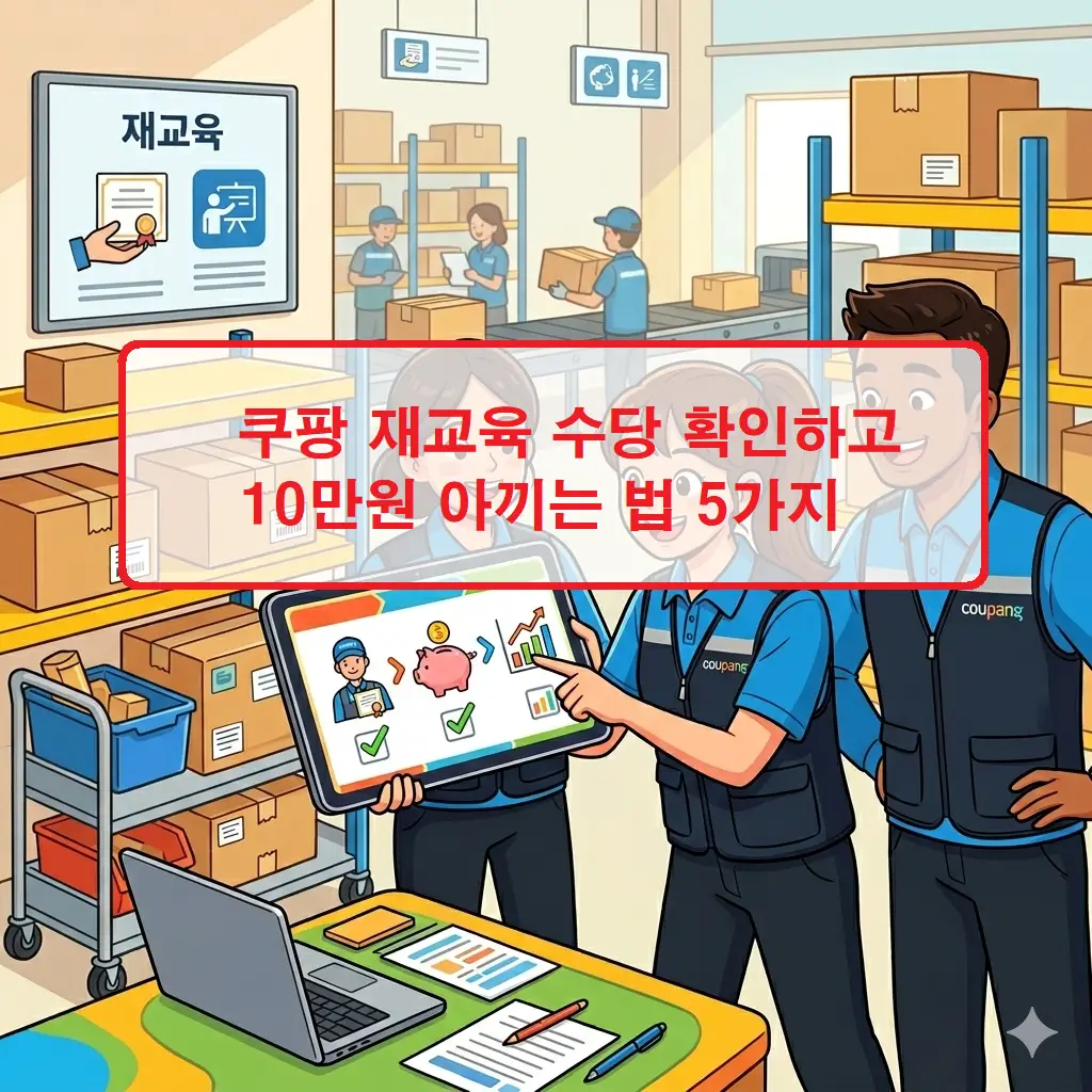 쿠팡 물류센터 근무자가 쿠팡 재교육 수당 확인을 통해 10만 원 상당의 혜택을 놓치지 않는 5가지 체크리스트