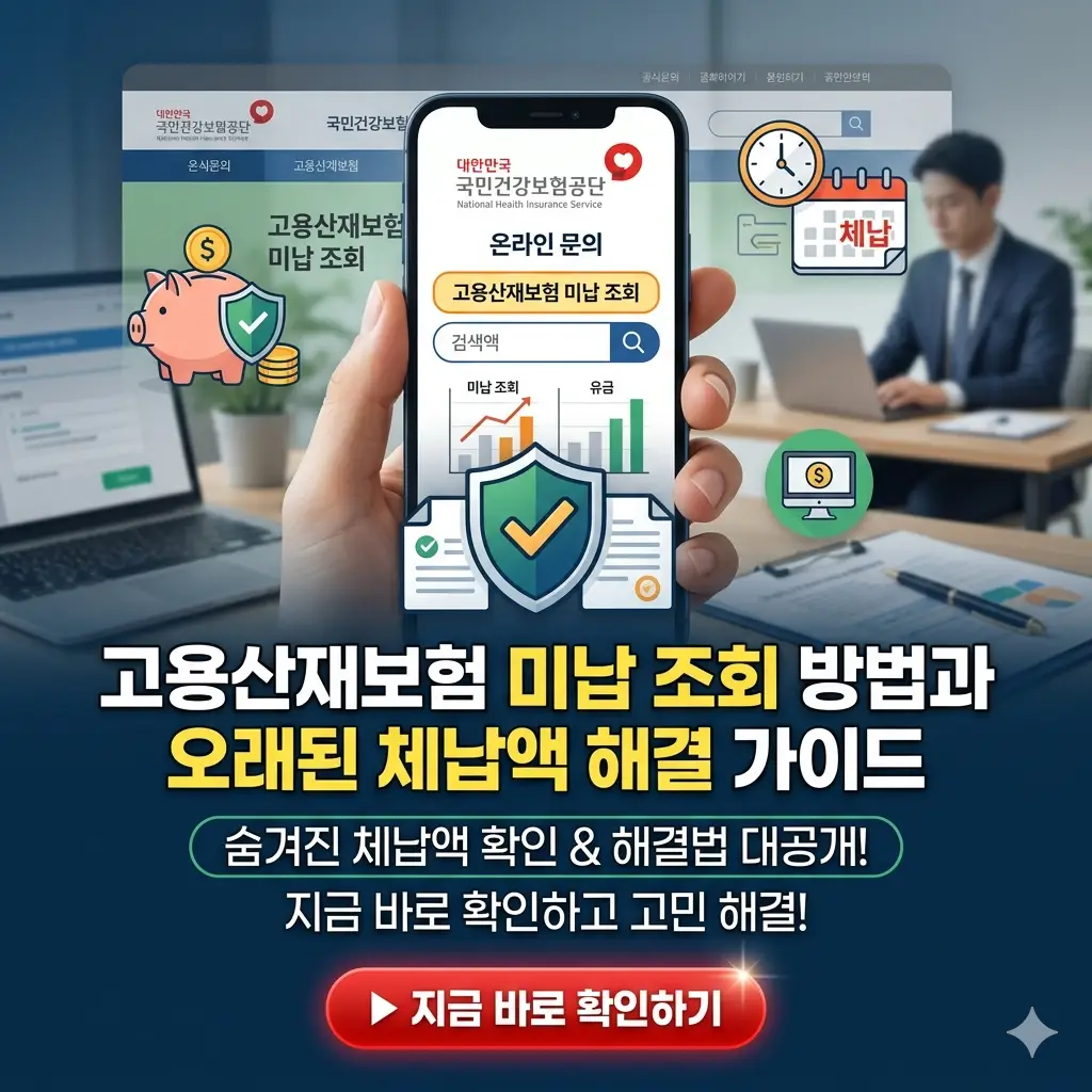 고용산재보험 미납 조회 방법과 체납액 해결 절차를 안내하는 보험 정보 썸네일