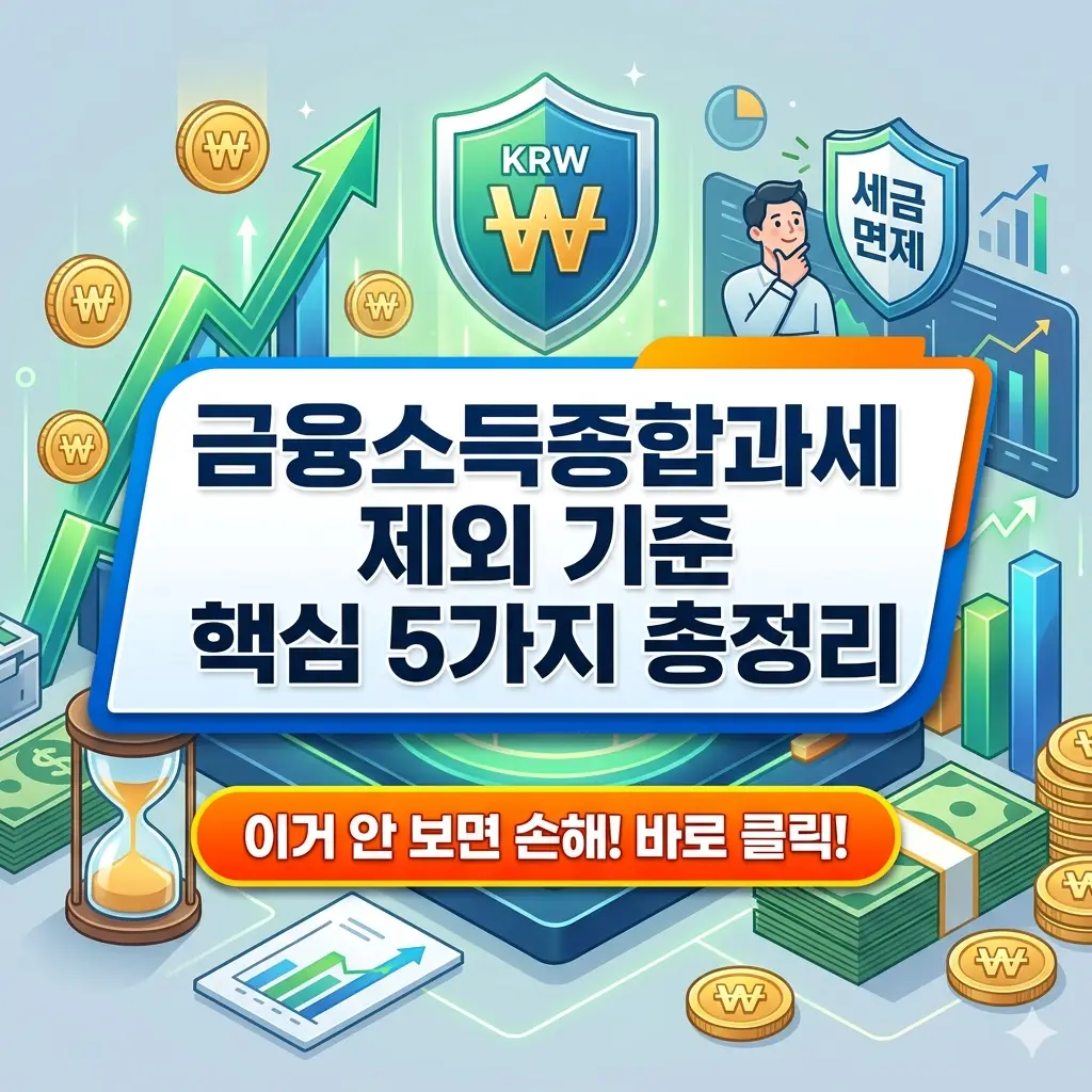 금융소득종합과세 제외 기준 핵심 5가지를 정리한 세금 정보 썸네일