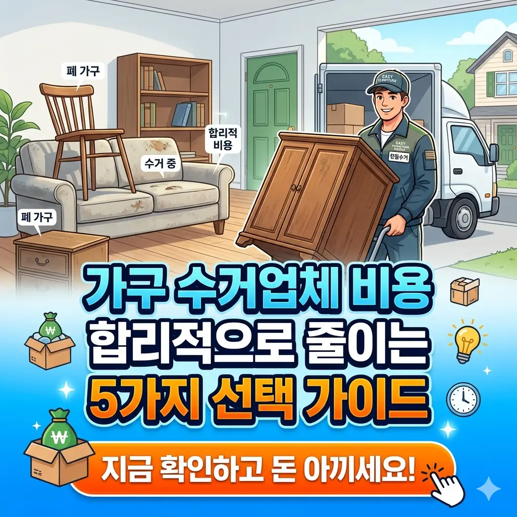 가구 수거 업체 비용을 합리적으로 줄이는 5가지 선택 가이드를 소개하는 생활 정보 썸네일