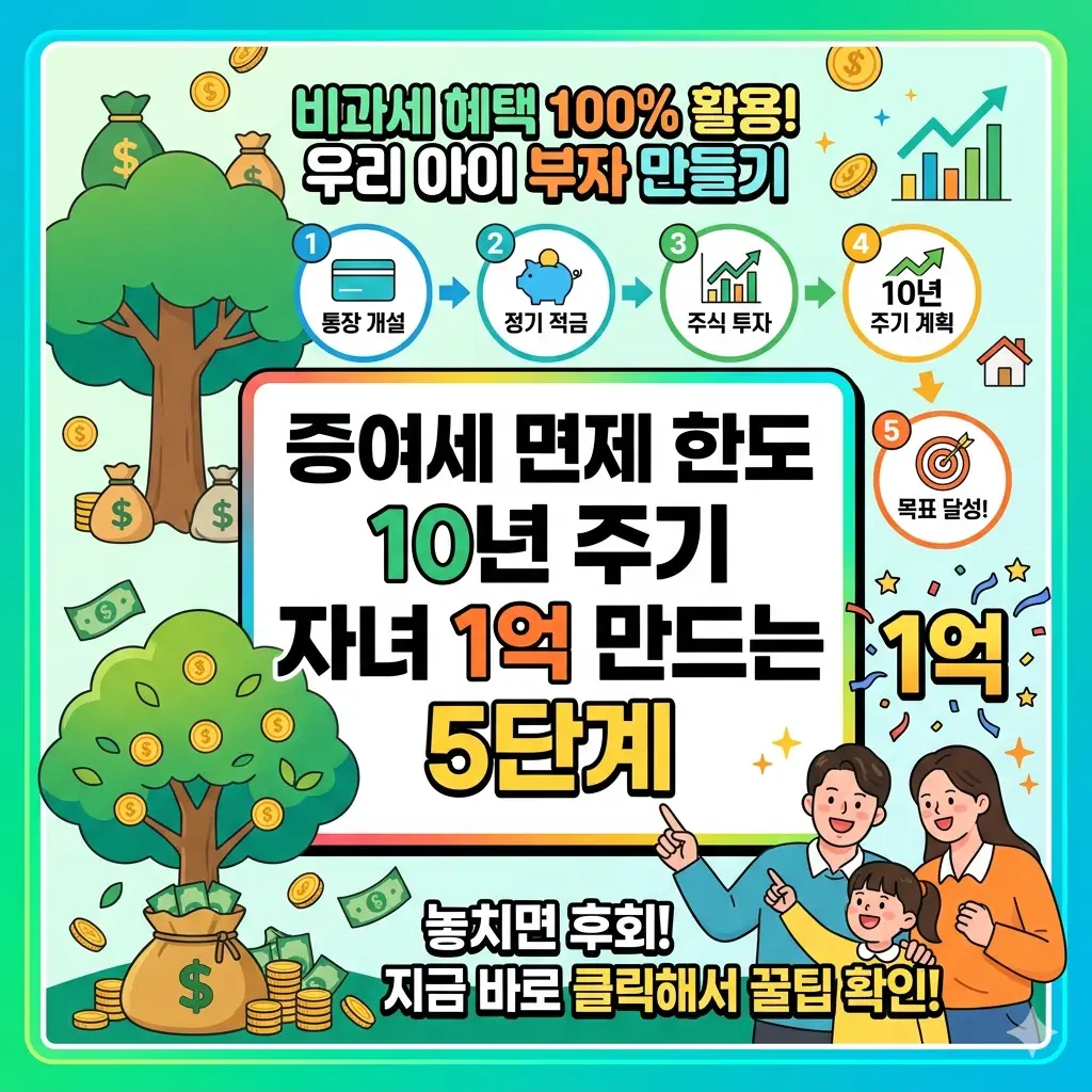 증여세 면제 한도 10년 주기를 활용한 자녀 자금 마련 전략과 연령별 증여 한도 표