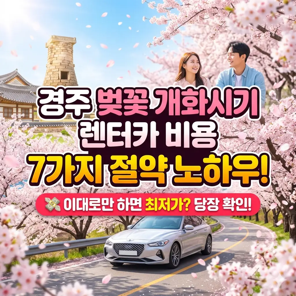 경주 벚꽃 개화시기와 렌터카 비용 절약 노하우 7가지를 안내하는 여행 정보 썸네일