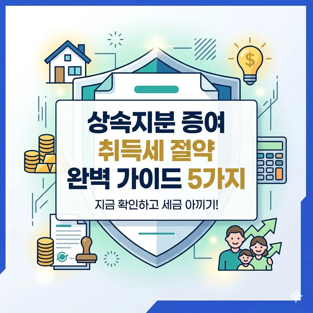 상속지분 증여 취득세 절약 방법 5가지를 안내하는 부동산 세금 정보 썸네일