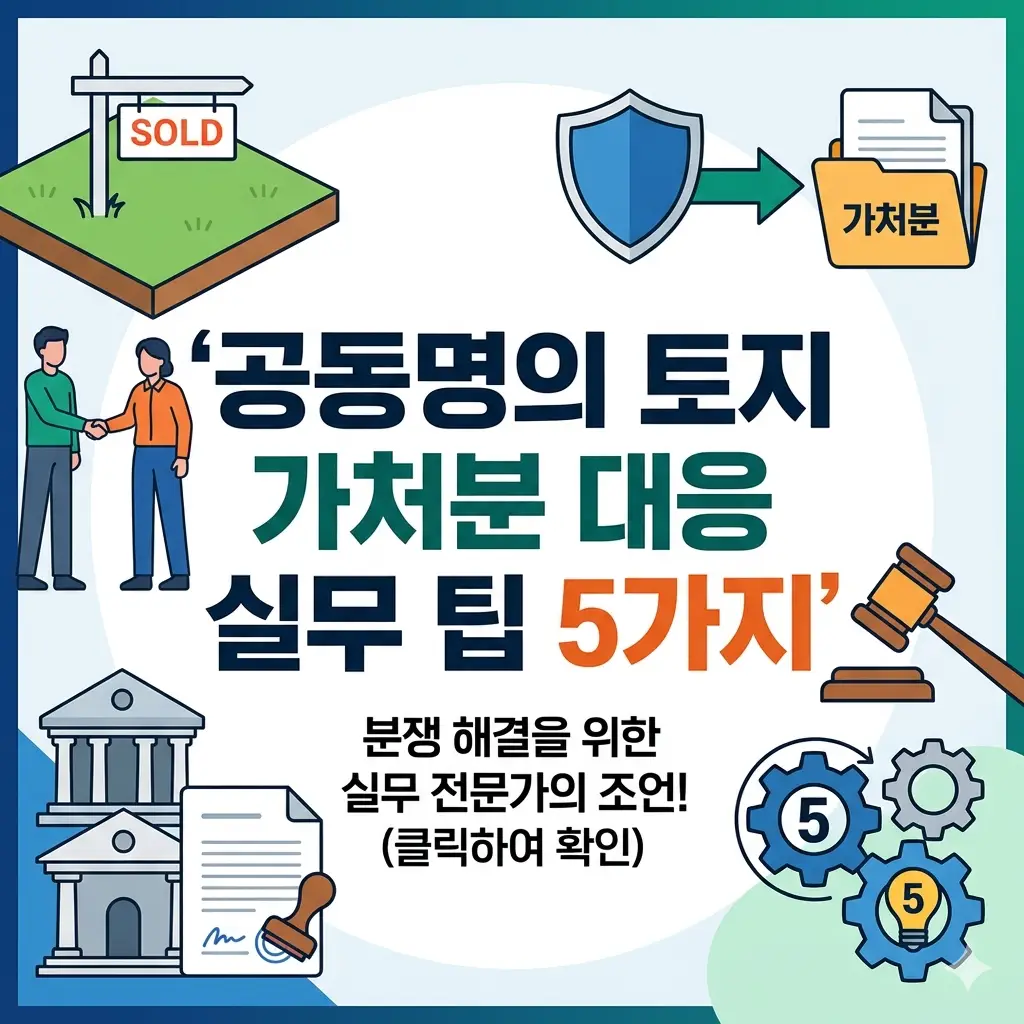 공동명의 토지 가처분 대응 방법을 5가지 실무 팁으로 정리한 부동산 법률 정보 썸네일