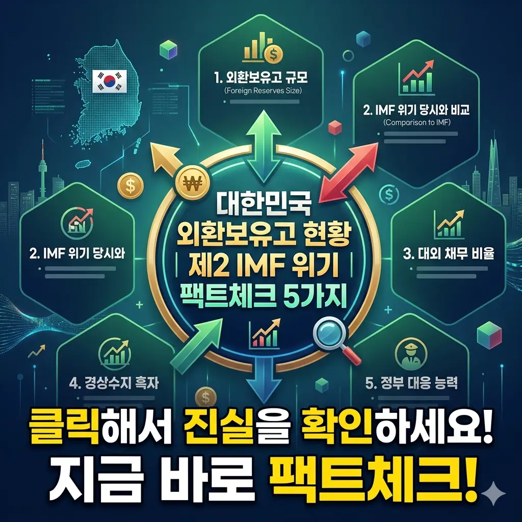 대한민국 외환보유고 현황과 제2 IMF 위기 가능성을 팩트체크 5가지로 분석한 경제 정보 썸네일