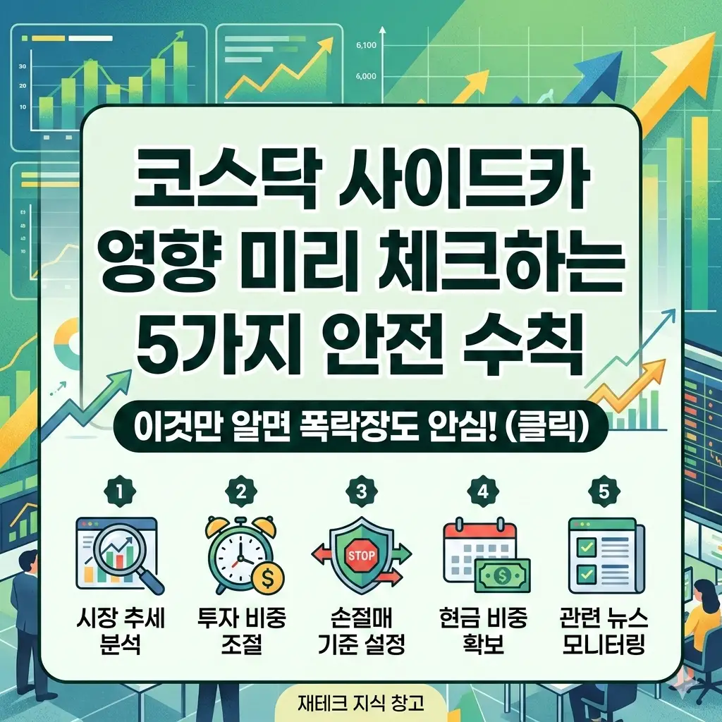 코스닥 사이드카 영향을 사전에 점검하는 5가지 안전 수칙을 안내하는 주식 투자 정보 썸네일