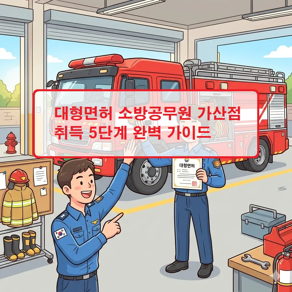 소방공무원 채용 시험에서 추가 점수를 받기 위한 대형면허 소방공무원 가산점 취득 절차 안내