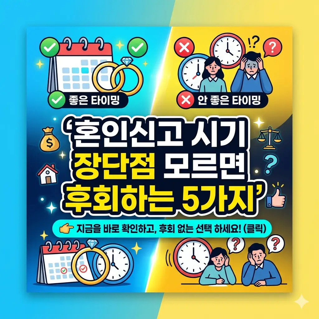 혼인신고 시기 장단점을 몰라서 후회하지 않도록 알아야 할 5가지를 안내하는 생활 정보 썸네일
