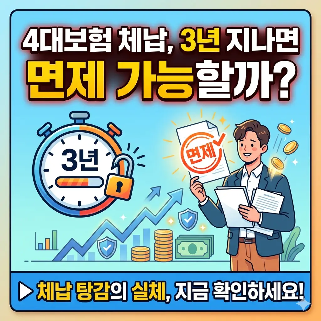 4대보험 체납 소멸시효 3년 이후 보험료 면제 가능 여부를 팩트로 분석한 사회보험 정보 썸네일