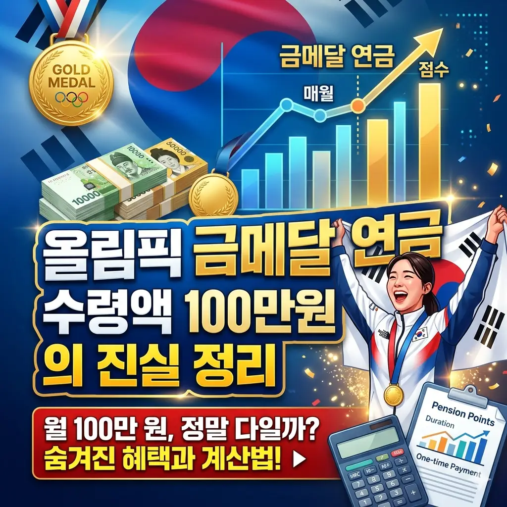 올림픽 금메달 연금 수령액 100만원 한도의 진실을 정리한 스포츠 정책 정보 썸네일