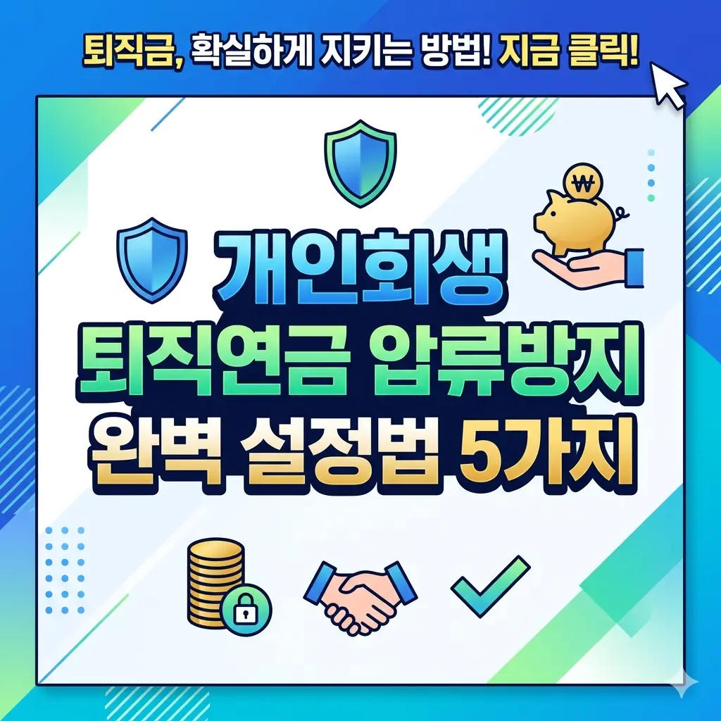 개인회생 퇴직연금 압류방지 설정 방법 5가지를 단계별로 안내하는 법률·금융 정보 썸네일