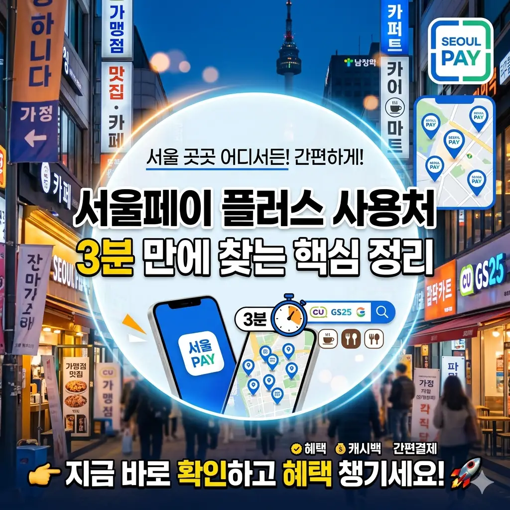 서울페이 플러스 사용처를 3분 만에 찾을 수 있도록 핵심만 정리한 생활 정책 정보 썸네일