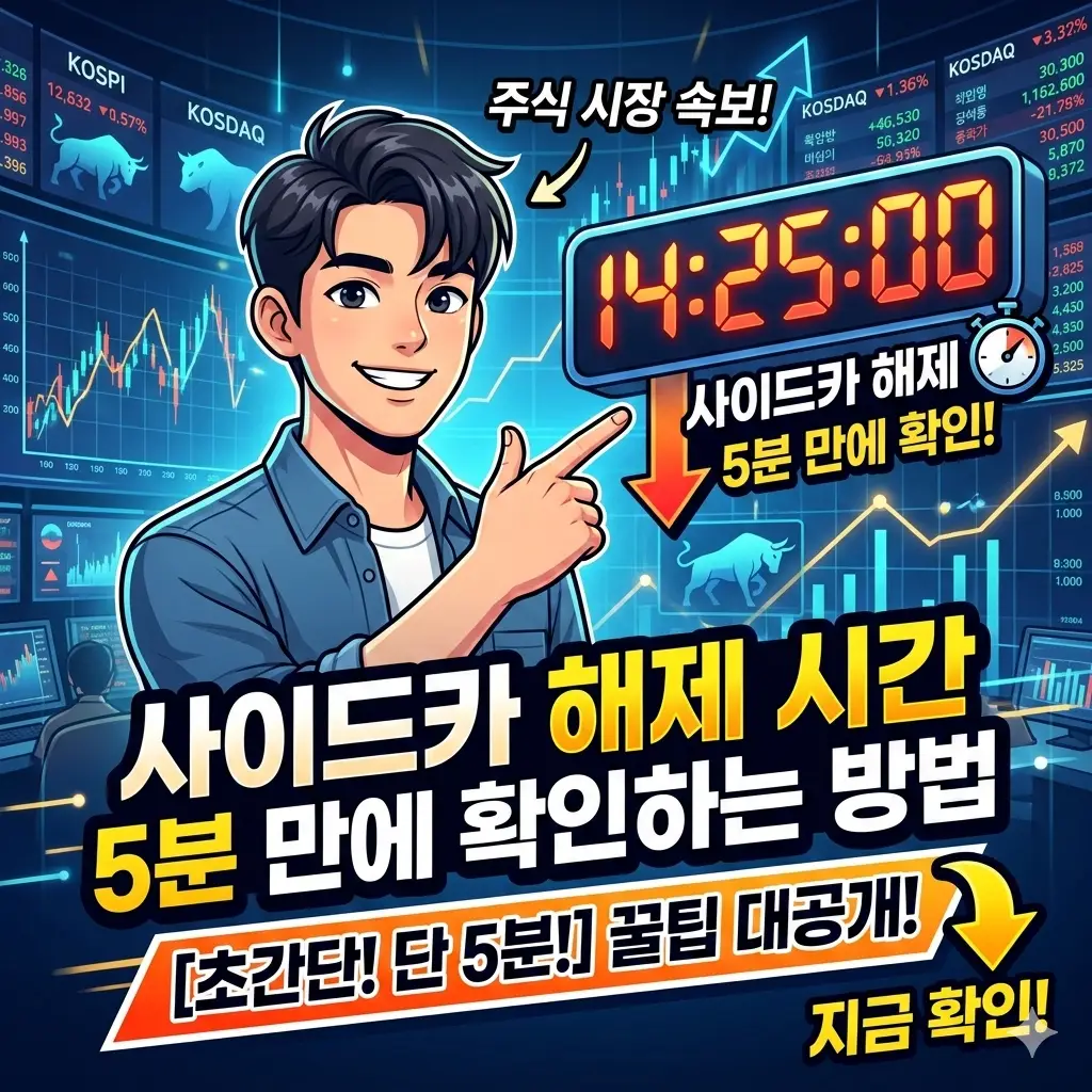 사이드카 해제 시간을 5분 만에 확인하는 방법을 안내하는 금융 정보 썸네일