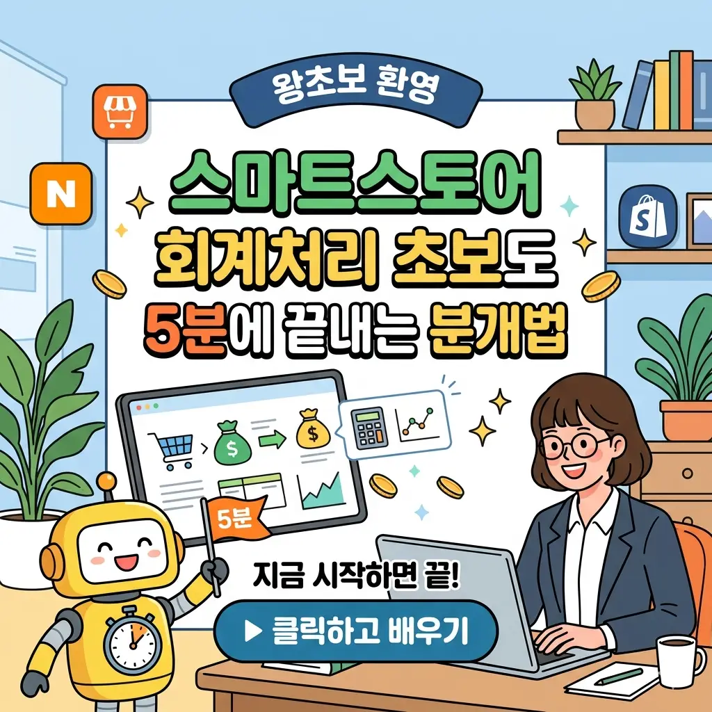 스마트스토어 회계처리 초보자도 5분 만에 끝낼 수 있는 분개법을 단계별로 안내하는 세무 정보 썸네일