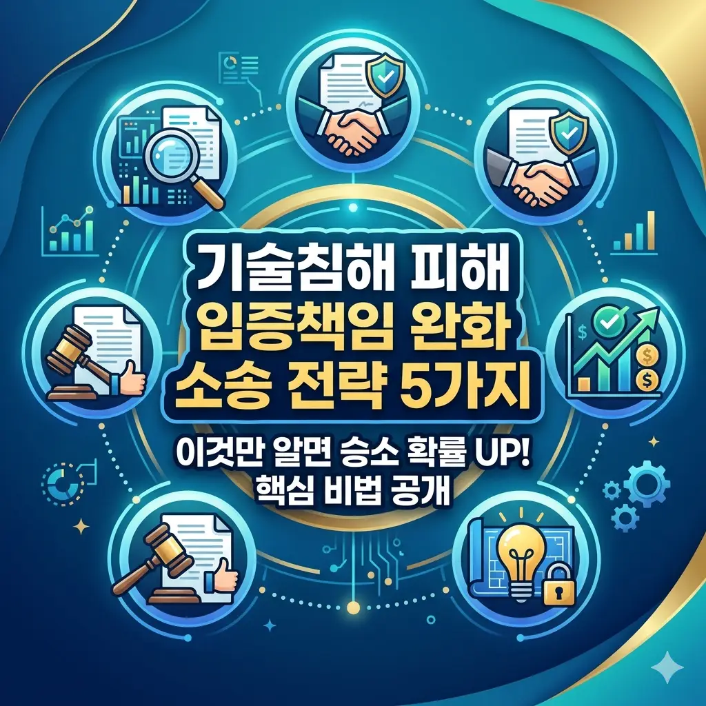 기술침해 피해 입증책임 완화를 위한 소송 전략 5가지를 소개하는 법률 정보 썸네일