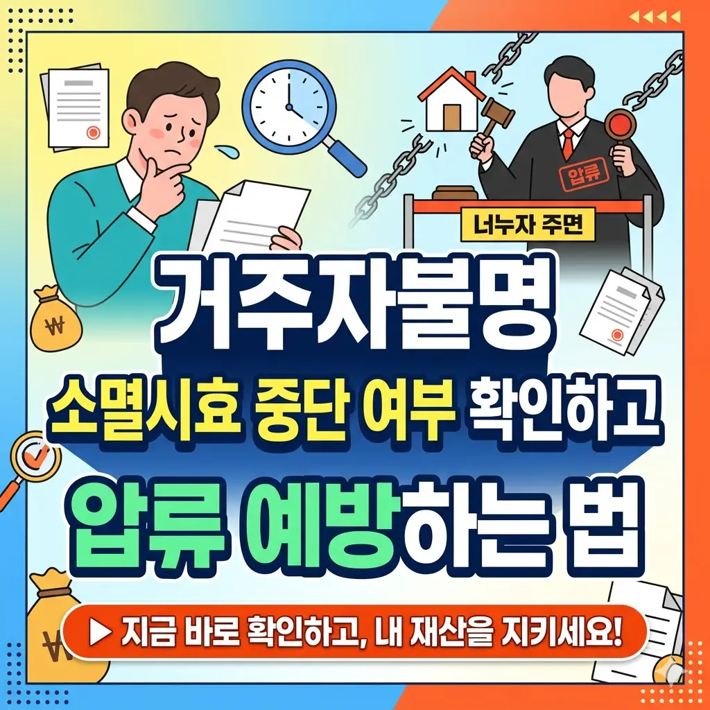 거주자불명 소멸시효 중단 여부를 확인해 압류를 예방하는 법률 정보를 안내하는 금융·법률 썸네일
