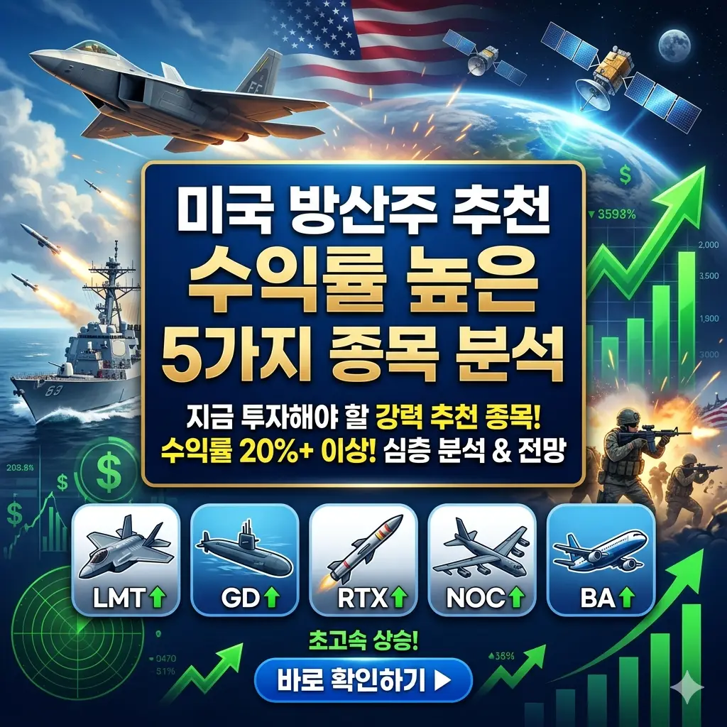 미국 방산주 추천 수익률 높은 5가지 종목을 분석한 주식 투자 정보 안내 썸네일