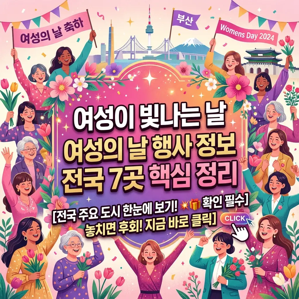 여성의 날 행사 정보 전국 7곳을 핵심만 골라 정리한 기념일 이벤트 안내 썸네일