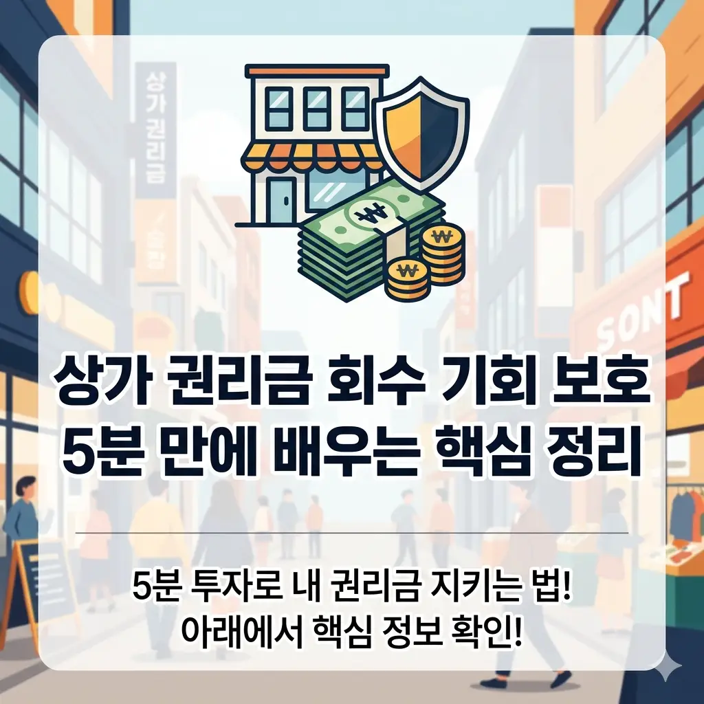 상가 권리금 회수 기회 보호 절차와 핵심 법률 상식을 일목요연하게 정리한 정보성 인포그래픽 썸네일