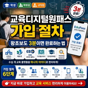 교육디지털원패스 가입 절차를 3분 안에 완료하는 방법을 안내하는 썸네일