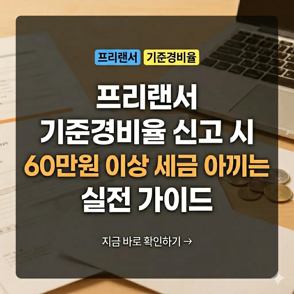 프리랜서 기준경비율 세금 절세 가이드 썸네일 이미지입니다.