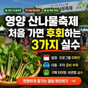 경북 영양 산나물축제 현장에서 방문객들이 신선한 산나물을 채취하고 즐기는 모습