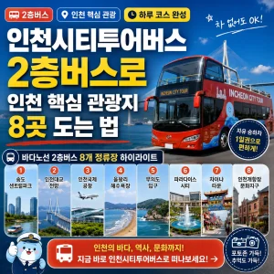 인천 2층 시티투어버스가 서해와 도심 관광지를 잇는 여행 썸네일.